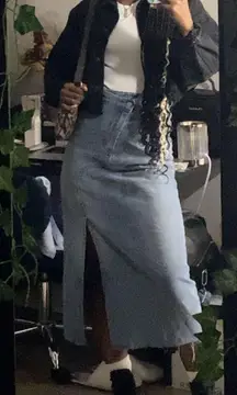 Asymmetrical Denim Skirt