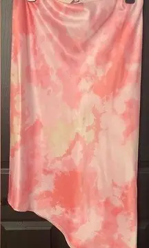 NWT Candies Asymmetric Slip Skirt Pop Tie Dye. NWT. Size Medium Pink