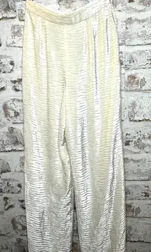 Vintage Giorgio Armani Vestimenta Spa silk blend Textured Trousers size 42