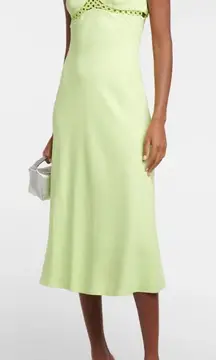 NEW NWT  Sevilla Crochet Ring Midi Dress Lime Green