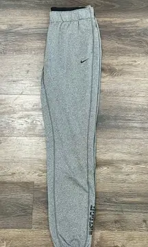 Nike Therma Fit JUST Do It Men’s Zippered Ankles Gray Joggers Small