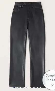 Vegan Leather Straight Pants