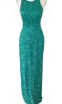 Scala Silk Beaded Prom Dress
