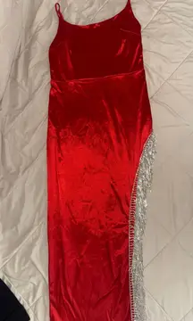 Silk red night dress 
