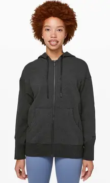 Lululemon Ready to Roll zip up Hoodie Heathered Black size 6