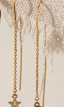 Free People Gold Threader Star & Moon Earrings