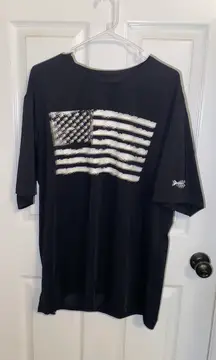 black american flag swim/ wicking shirt
