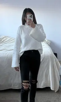 White Turtleneck Sweater Kendall & Kylie