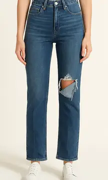 Abercrombie & Fitch 90s Straight Ultra High Rise Jeans Distressed Size 27 4S