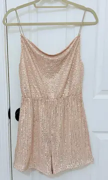 D&M Sequin Gold Romper