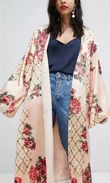 Asos Design Printed Soft Kimono Size‎ 4