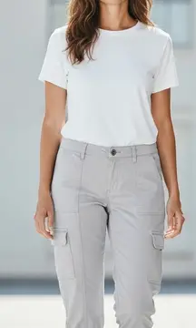 Lee Cargo Pants Womens 18 Short Gray Casual Stretch Pockets Comfy Outdoor Work