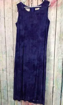 Vintage 90’s Karin Stevens Sheath Dress MIDI Blue Size 14