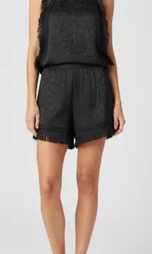 Alice McCall The One Top and Star Boy Short Set in Black with Fringe Trim Size 4