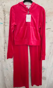 Juicy Couture Velour Flash Red Tracksuit