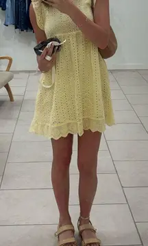 💛Yellow Mini Dress with Shorts Underneath💛