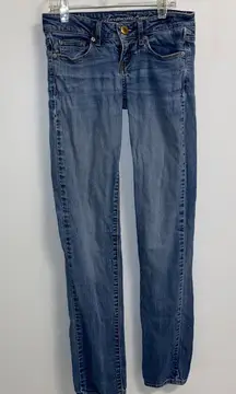 American Eagle Outfitters PRE OWNED  Blue Skinny Jeans 0