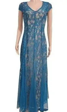 𝅺CANDALITE Maxi Lace Flowy Party Dress Size: S