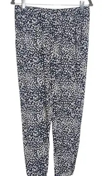 Saltwater Luxe Black and White Print Cropped Pull-on Pants Size Medium