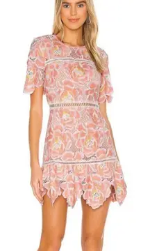 Saylor X Revolve Nikki Mini Dress Size Small Lace Crochet Cocktail Wedding