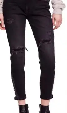 Free People About a Girl‎ Ripped HighRise Crop Jean