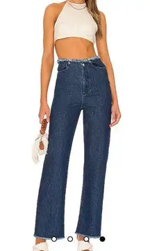 WeWoreWhat‎ Frayed Straight Jean in True Blue NWT