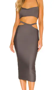 SUPERDOWN Leilani Midi Skirt Set‎ Grey Small