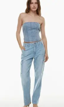 ARITZIA DENIM FORUM The 90s EDIE Low Rise Cargo JEANS size 24