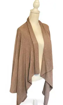 Lord & Taylor 100% Cashmere Brown Open Wrap Cardigan Sweater Travel Size 1X