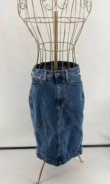 J CREW Denim Jean Straight Pencil Skirt Size 4 99% Cotton