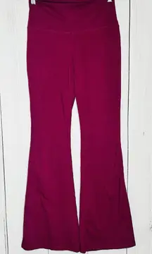 Wild Fable Flare Leggings Burgundy / Wine Athleisure Comfort Cotton Stretch Sz M