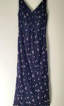 Thakoon Black Daisy Midi Slip Dress