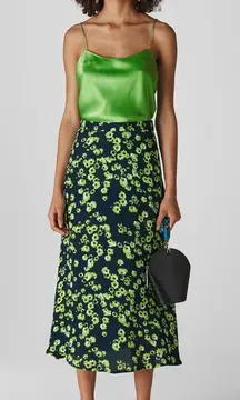 ✨Whistles Navy Digital Daisy Print Sz 12 Skirt✨