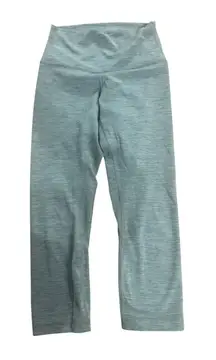 Lululemon Align High Rise Crop Leggings Women Size 6 Teal Heathered Athletic