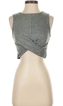 Zobha size medium Gray Twist Front Crop Top