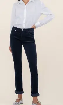 Kut‎ from the Kloth Catherine Boyfriend Corduroy Pants Navy Blue NWT Size 8P