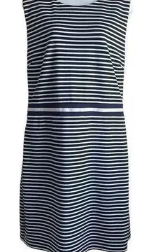 Draper James Sheath Women Dress 2X Navy White Stripe Knee Length Coastal Preppy