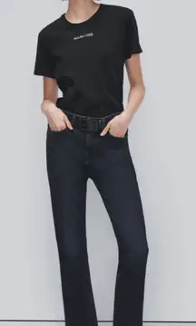 7 for all mankind high‎ waist slim kick black 25 $153