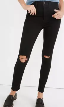 Madewell 10" High-Rise Roadtripper Supersoft Jeans: Davie Wash: Knee-Rip Edition