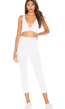 Revolve Lovewave Luka Legging and Claire sports bra set in White