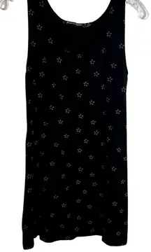 Gudrun Sjoden Black Floral Relaxed Shift Tunic Womens Size Medium Black White