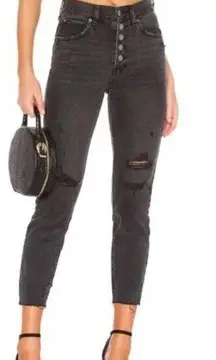 Blossom Rigid Jean Faded Black Wash High Rise Size 28 EUC T2098