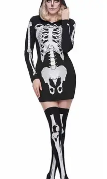 Spirit Halloween Glitter Day Of The Dead Costume Sz S