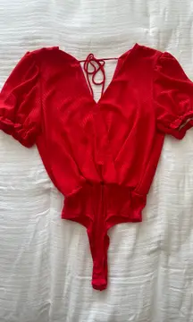 I Red Bodysuit