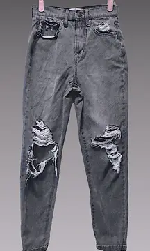 RSQ Black Distressed 90s High-Rise Jeans – Size 23