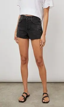 Rails Fairfax High Rise Cut Off Jean Shorts Ash Black Women's Size 23