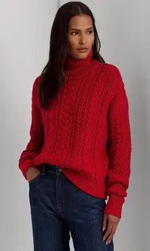 Ralph Lauren Vibrant Red Turtleneck Sweater