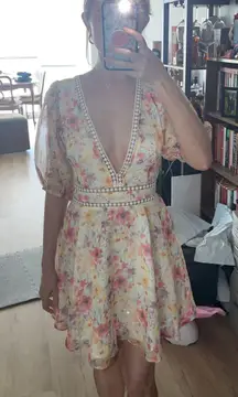 Yellow Floral Dress 