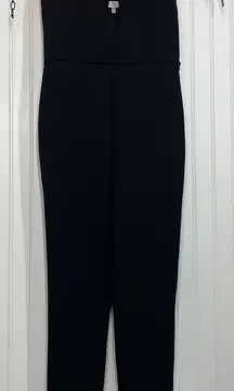 TOBI Women’s Black Split Plunged Neck Sleeveless Jumpsuit Size M