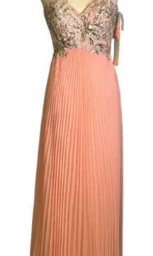 Tony Bowls‎ Orange Pink Sequined Dress Pageant Prom Wedding 114L05 NWT Size 2